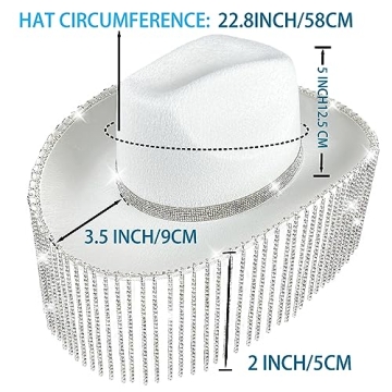 Stylish LMJFOR Rhinestone Cowboy Hat for Parties