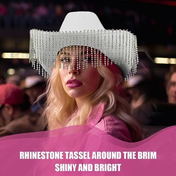 Stylish LMJFOR Rhinestone Cowboy Hat for Parties