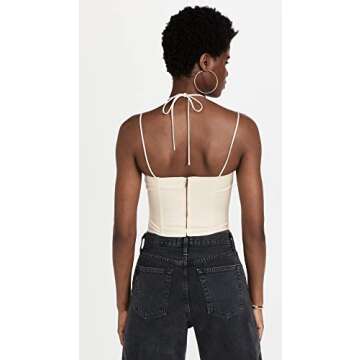 Lioness Women's Del Gato Corset Top, Off White, M