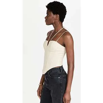 Lioness Women's Del Gato Corset Top, Off White, M