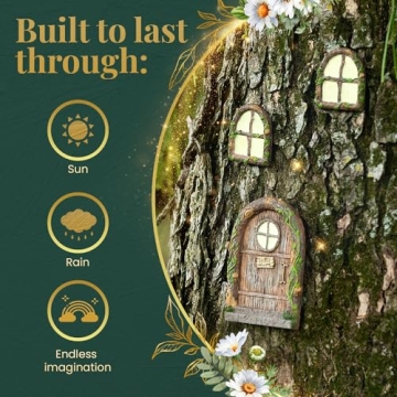 Fairy Doors for Trees, Fairy Door, Fairy Garden, Fairy House Kit, Fairy Garden Decor, Fairy Garden Accessories Outdoor kit, Fairy Doors for Trees Outdoor, Gnome House, Fairy Doors