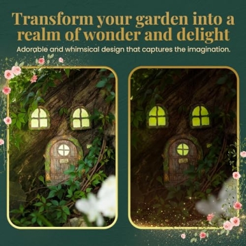 Fairy Doors for Trees, Fairy Door, Fairy Garden, Fairy House Kit, Fairy Garden Decor, Fairy Garden Accessories Outdoor kit, Fairy Doors for Trees Outdoor, Gnome House, Fairy Doors