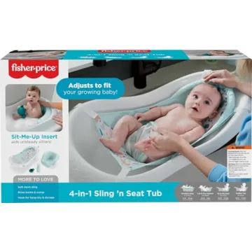 Fisher-Price 4-in-1 Baby Toddler Bath Tub with Support & Toys