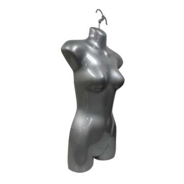 DisplayTown Female Mannequin Hip Long Torso with Hanging Hook for Stylish Displays