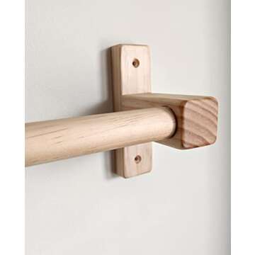 Montessori Wooden Pull Up Bar for Infants - Solid Wood