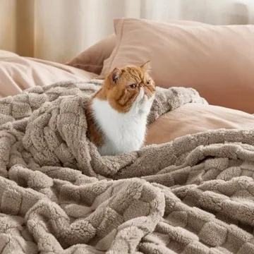 Cozy Bedsure Light Taupe Throw Blanket for All