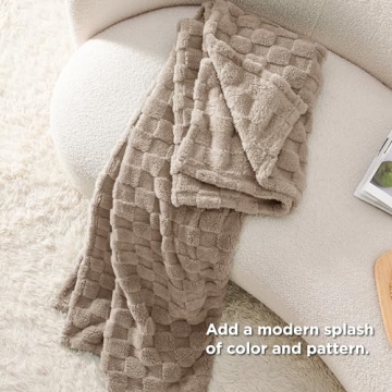 Cozy Bedsure Light Taupe Throw Blanket for All