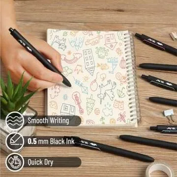 Mr. Pen- Retractable Gel Pens, 8 Pack, Pastel Color Ink Gel Pens, Gel Pens Fine Point 0.5mm, Retractable Pens, Cute Pens, Gel Ink Pens, Aesthetic Pens for Journaling Fine Tip Pens