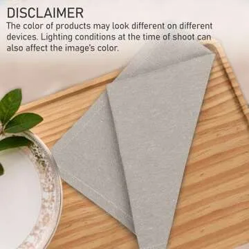 Ruvanti Cloth Napkins Set of 12, 18x18 Reusable Napkins Cloth Washable, Soft & Durable Table Napkins, Poly Cotton Fabric Dinner Napkins for Parties, Christmas, Thanksgiving, Weddings - Deep Taupe