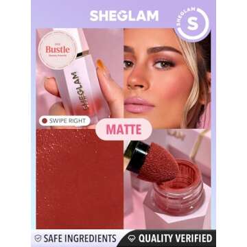 SHEGLAM Color Bloom Liquid Blush Makeup for Cheeks Matte Finish - Swipe Right