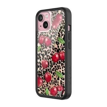 Wildflower Cases - Ming Lee Simmons Case, Compatible with Apple iPhone 15 | Cheetah Print, Red, Cher...