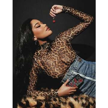 Wildflower Cases - Ming Lee Simmons Case, Compatible with Apple iPhone 15 | Cheetah Print, Red, Cherries, Trendy - Protective Black Bumper, 4ft Drop Test Certified, Women Owned Small Business