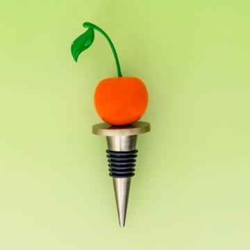 ban.do Cute Wine Stopper with Cherry Design for Wine Lovers