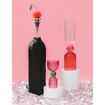 ban.do Cute Wine Stopper with Cherry Design for Wine Lovers
