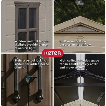 Keter Factor 8x11 Ft All-Weather Outdoor Storage Shed