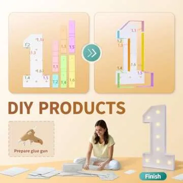 imprsv 3FT Light Up Numbers, Marquee Numbers for 40th Birthday Decorations Anniversary Party Decor, ...