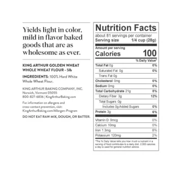 King Arthur Golden Wheat Flour 5lb Non-GMO Kosher Certified