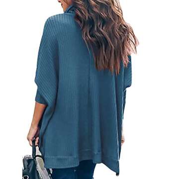 ANRABESS Women's Trendy Fall Oversized Turtleneck Sweater