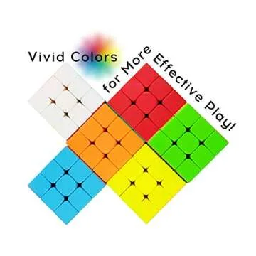 INTEGEAR Speed Cube 3x3 Stickerless with Stand and Tutorial – Easy Turning, Smooth Play, Durable Magic Puzzle Toy for Kids and Adults