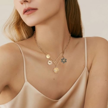 Elegant BONJOULRY Dainty Charms Necklace - Stylish & Meaningful