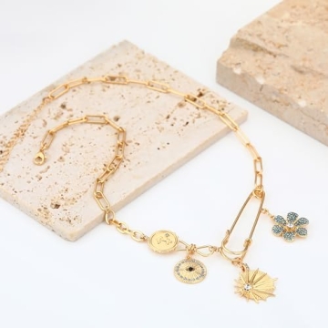 Elegant BONJOULRY Dainty Charms Necklace - Stylish & Meaningful