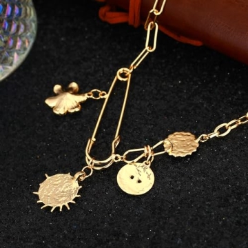Elegant BONJOULRY Dainty Charms Necklace - Stylish & Meaningful