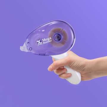 Xyron Mega Runner, Permanent Adhesive Tape Dispenser, Refillable, 1/2" x 100', Tape Runner, Perfect for Scrapbooking & DIY Craft Supplies, Color May Vary (0701-05-00)