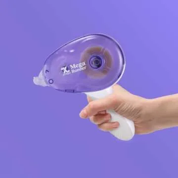 Xyron Mega Runner, Permanent Adhesive Tape Dispenser, Refillable, 1/2" x 100', Tape Runner, Perfect for Scrapbooking & DIY Craft Supplies, Color May Vary (0701-05-00)