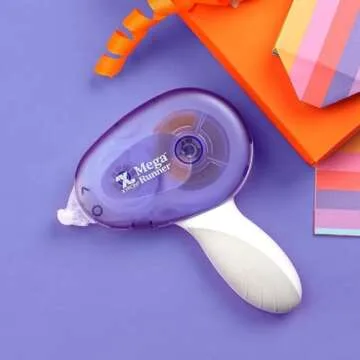 Xyron Mega Runner, Permanent Adhesive Tape Dispenser, Refillable, 1/2" x 100', Tape Runner, Perfect for Scrapbooking & DIY Craft Supplies, Color May Vary (0701-05-00)