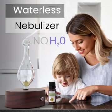 ArOmis Aromatherapy Diffuser - (Solum Nox Merus) Premium Wood & Glass Essential Oil Nebulizer - Professional Grade Waterless Diffuser - No Heat No Plastics