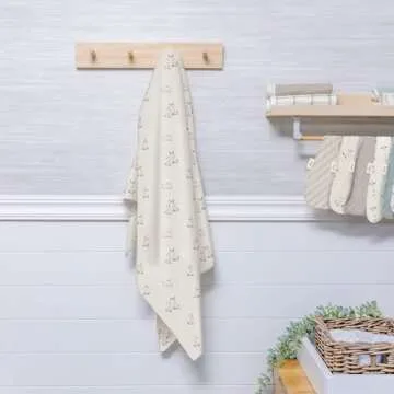 Crane Baby Organic Cotton Bunny Swaddle for Newborns