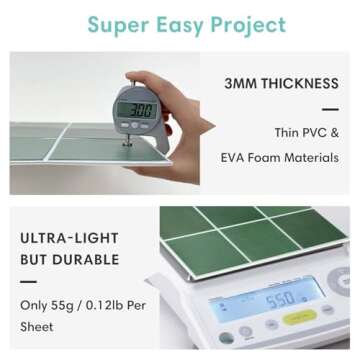 Commomy Matte Green Peel and Stick Backsplash for Kitchen - 10 pcs of 11.8" x 11.8" Ultralight PVC Peel and Stick Tile for Bathroom and Interior Wall Decor Square 3D Stick on Tiles