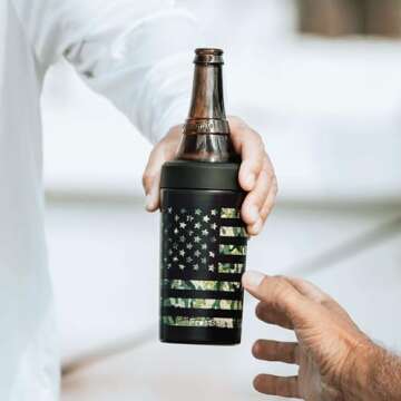 Frost Buddy Universal Can Cooler - Fits All - For Regular 12 & 16 oz or Slim-Size Bottles - Insulated Double-Walled Stainless Steel (Royal)