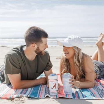 Frost Buddy Universal Can Cooler - Fits All - For Regular 12 & 16 oz or Slim-Size Bottles - Insulated Double-Walled Stainless Steel (Royal)