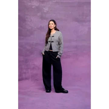 Stylish CIDER Women's Cardigan with Buckle Detail