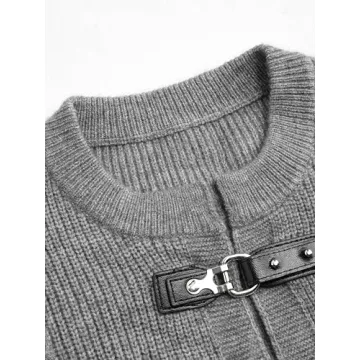Stylish CIDER Women's Cardigan with Buckle Detail