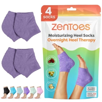 ZenToes Moisturizing Sleep Socks for Cracked Heels