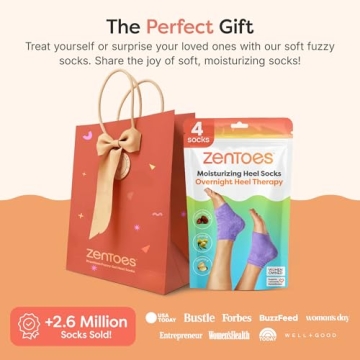 ZenToes Moisturizing Sleep Socks for Cracked Heels