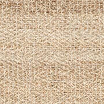 SAFAVIEH Natural Fiber Collection Accent Rug - 2'3" x 4', Natural, Handmade Farmhouse Fringe Jute, Ideal for High Traffic Areas in Entryway, Living Room, Bedroom (NF733A)