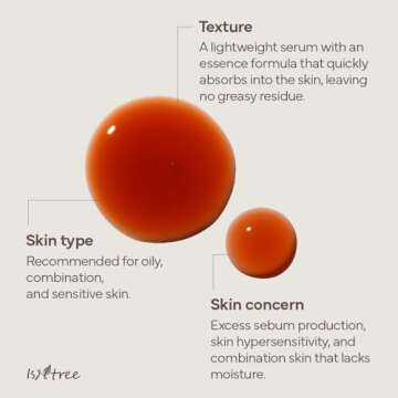 ISNTREE Green Tea Fresh Serum 50ml, 1.69 fl oz | Jeju Green Tea Extract | Controls Excessive Sebum | Balances Oil & Moisture | Relieves & Hydrates Skin | Korean Skincare
