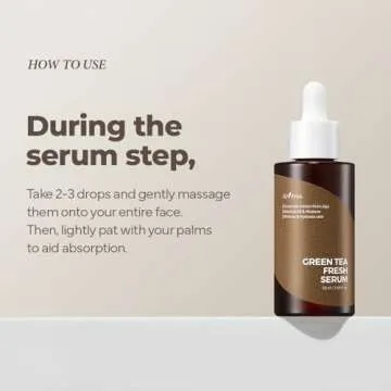 ISNTREE Green Tea Fresh Serum 50ml, 1.69 fl oz | Jeju Green Tea Extract | Controls Excessive Sebum | Balances Oil & Moisture | Relieves & Hydrates Skin | Korean Skincare