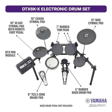 Yamaha DTX6K-X Electronic Drum Set for All Skill Levels