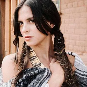 200 PCS Hair Braid Rings Accessories Clips for Women Dreadlocks Set Color Gold and Sliver