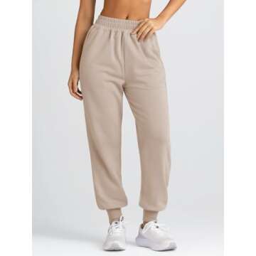 Yovela Sweatpants Women Baggy High Waisted Sweat Pants Fall Clothes Casual Joggers Y2k Aesthetic Warm Trousers with Pockets