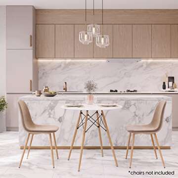 Milliard 31 Inch Round Dining Table – Small Mid-Century Modern Kitchen Dining Table for 2-4 People...