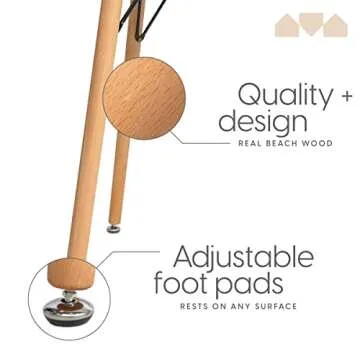 Milliard 31 Inch Round Dining Table – Small Mid-Century Modern Kitchen Dining Table for 2-4 People, Made with Real Beech Wood Legs, White, 31' x 31' x 30'