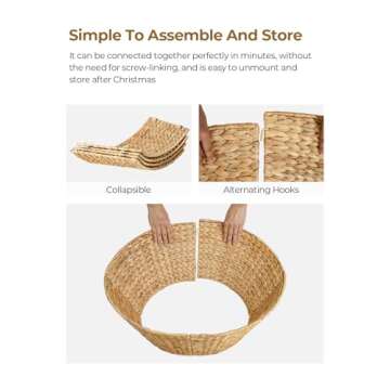 Durable 22.5 Inch Christmas Tree Collar for Festive Decor