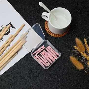 SATINIOR 24 Clear Plastic Storage Containers for Crafts