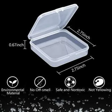 SATINIOR 24 Clear Plastic Storage Containers for Crafts