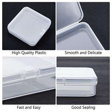 SATINIOR 24 Clear Plastic Storage Containers for Crafts